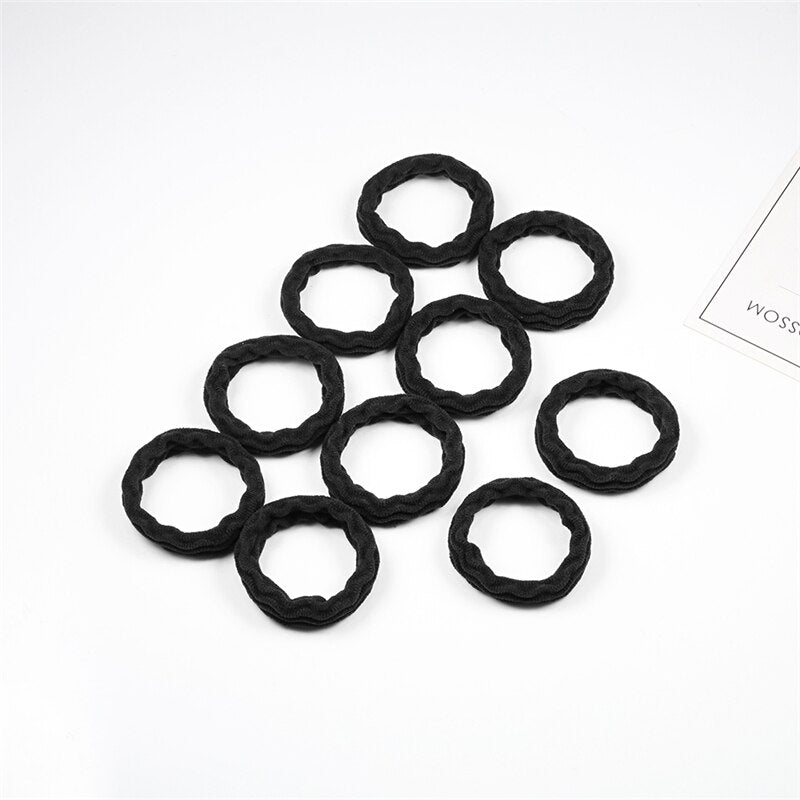 Women's Simple Basic Elastic Hair Bands 10 pcs Set