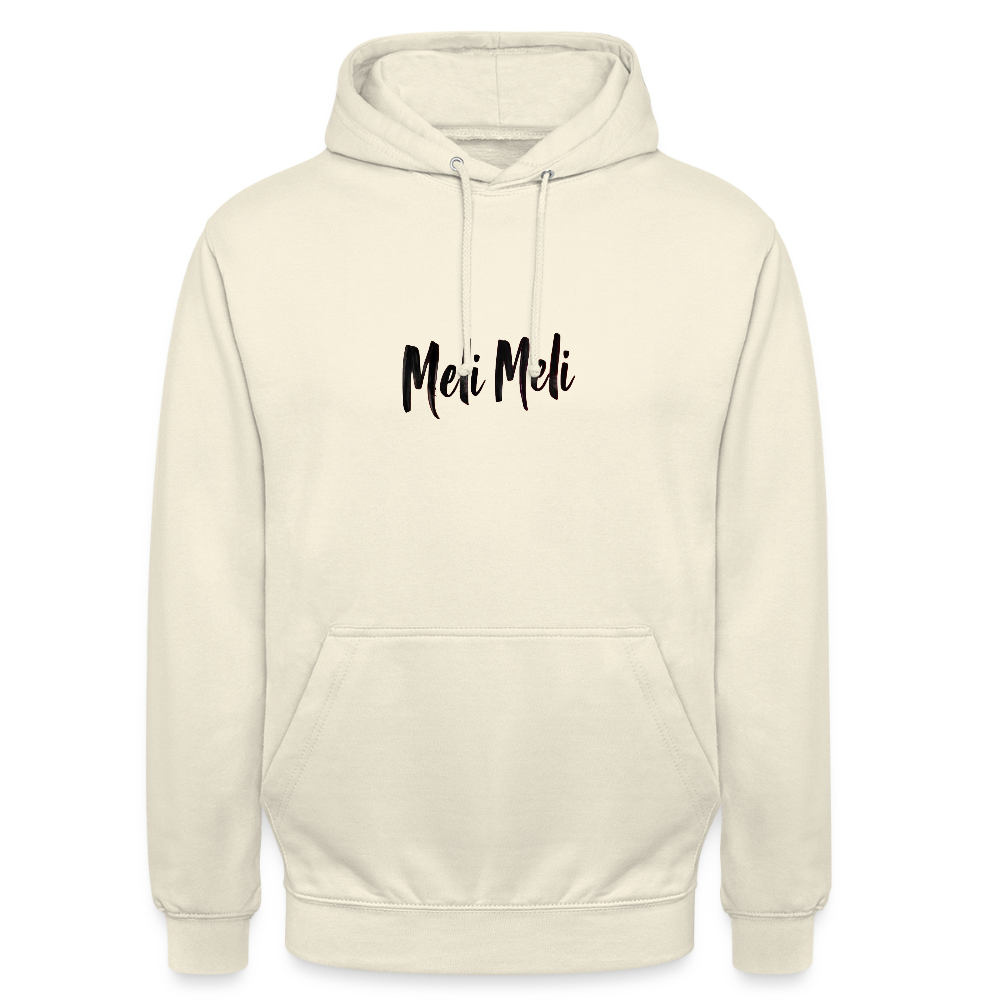 Sudadera con capucha unisex, ¨Meli Meli¨ - batido de vainilla
