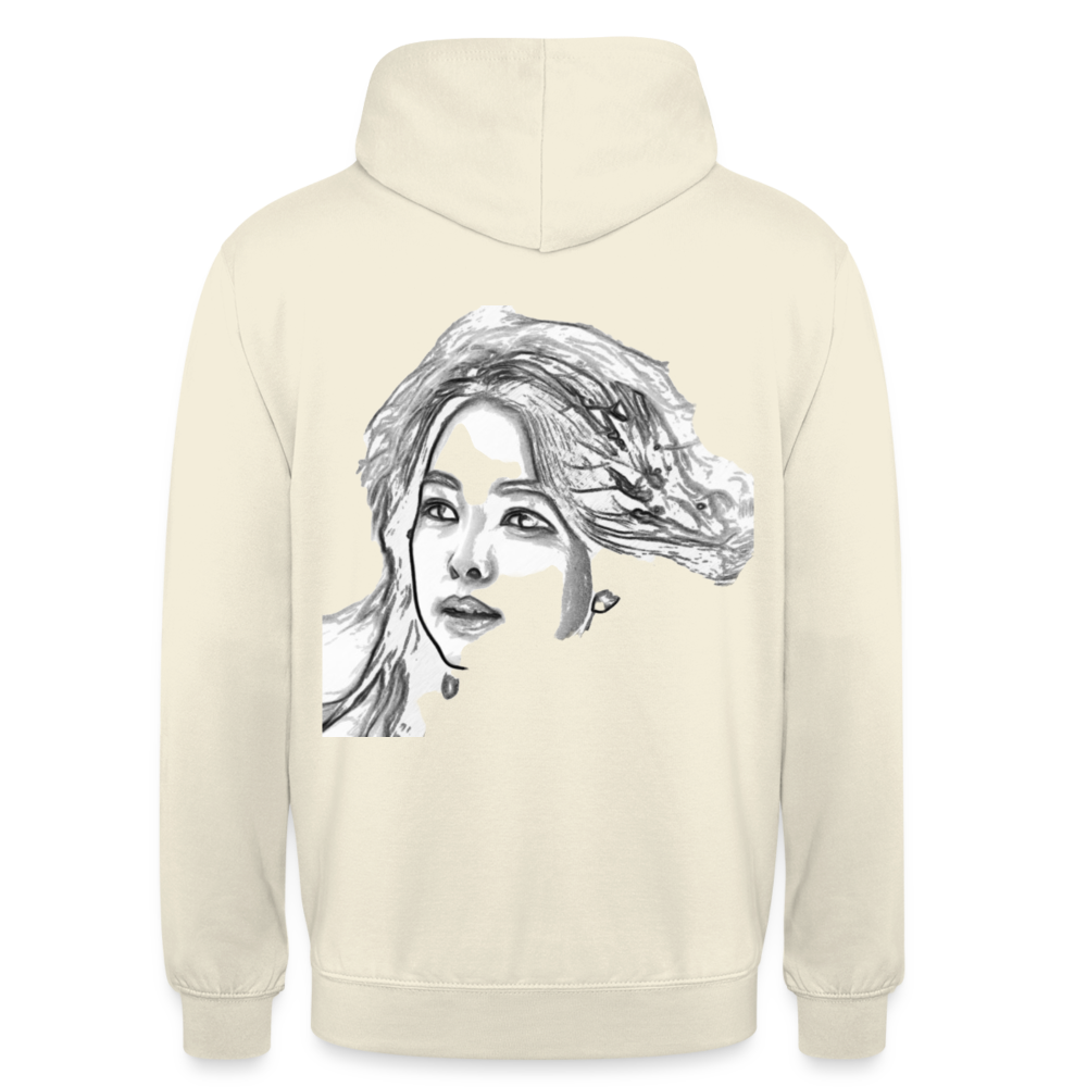 Sudadera con capucha unisex, ¨Meli Meli¨ - batido de vainilla