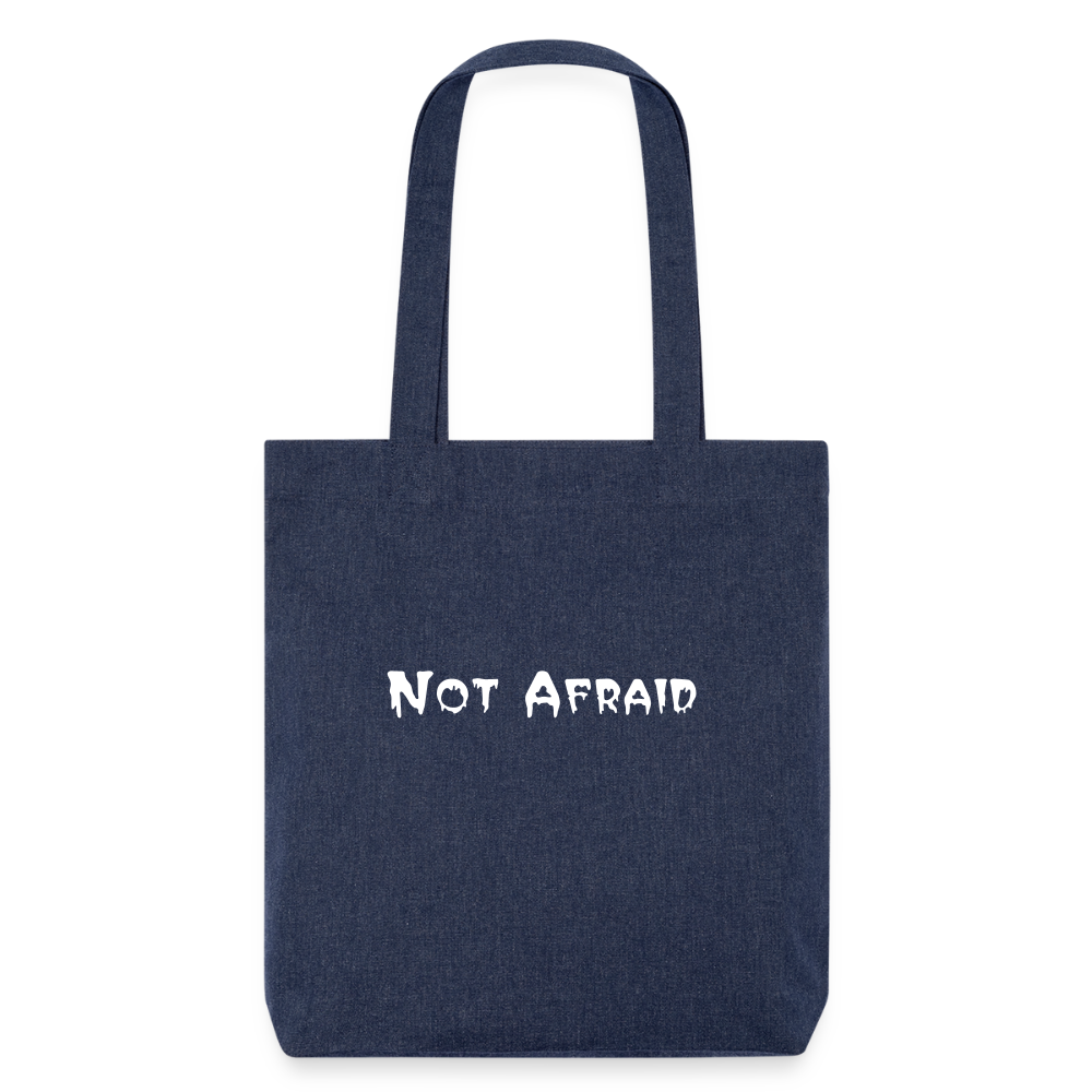 Bolsa de tela heavyweight recycled Stanley/Stella, Not Afraid - azul jaspeado
