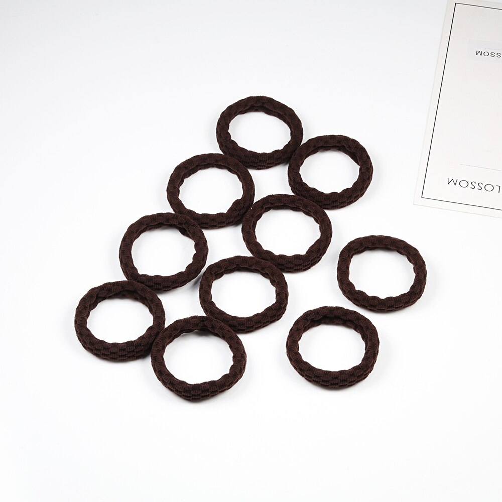 Women's Simple Basic Elastic Hair Bands 10 pcs Set
