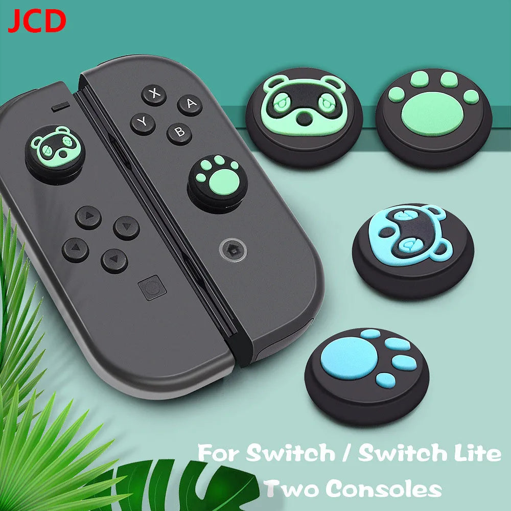 4PCS Silicone Rubber Thumb Grip Caps for Nintendo Switch Lite OLED Joy-Con Controller Joystick Cap Enhancer