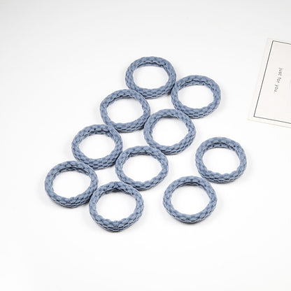 Women's Simple Basic Elastic Hair Bands 10 pcs Set