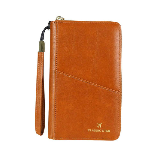 RFID Barrier Passport Holder Genuine Leather Wallet - Meli Meli CDMX