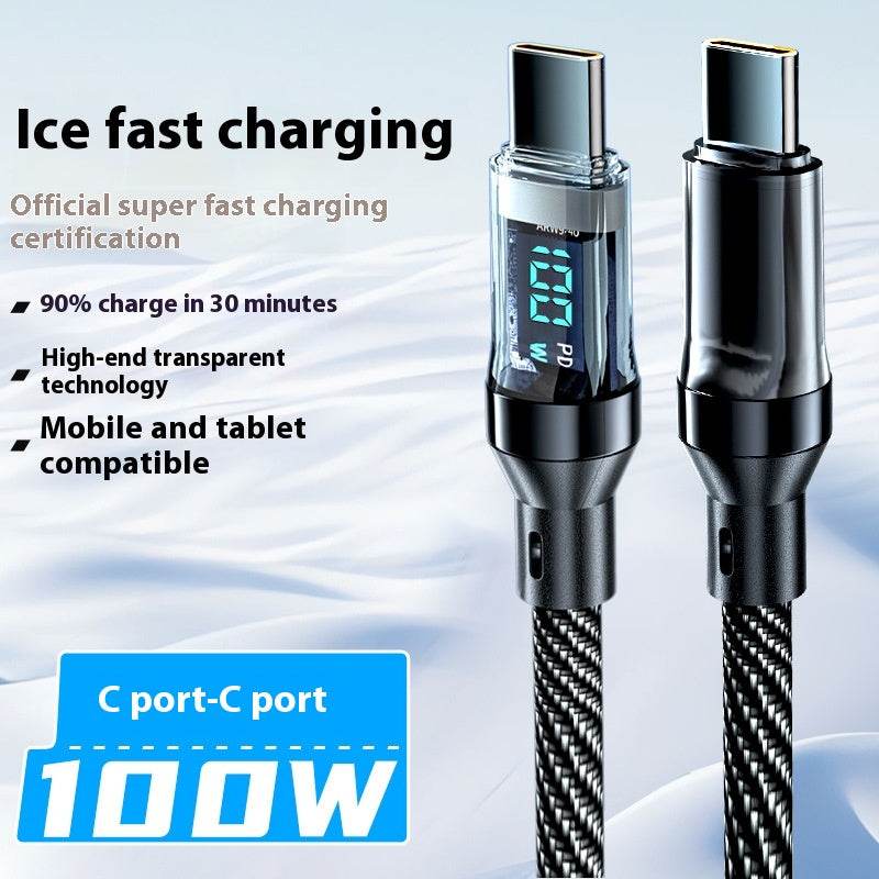 Typec Fully Compatible With Digital Display Super Fast Charge Data Cable - Meli Meli CDMX