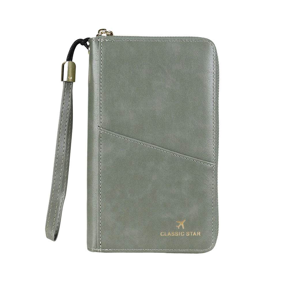 RFID Barrier Passport Holder Genuine Leather Wallet - Meli Meli CDMX