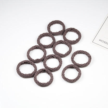 Women's Simple Basic Elastic Hair Bands 10 pcs Set