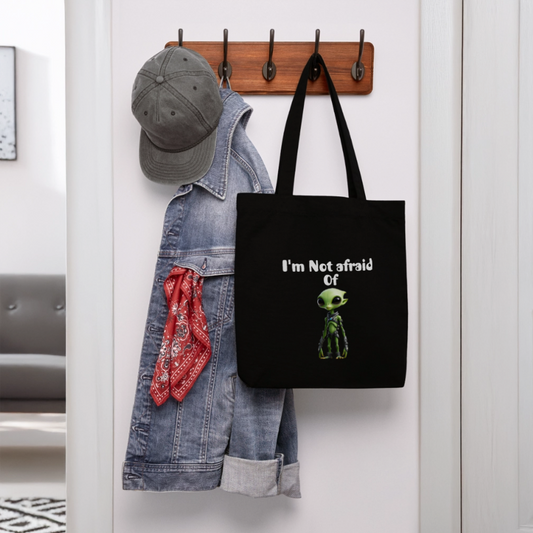 Bolsa de tela heavyweight recycled Stanley/Stella, Not Afraid - negro