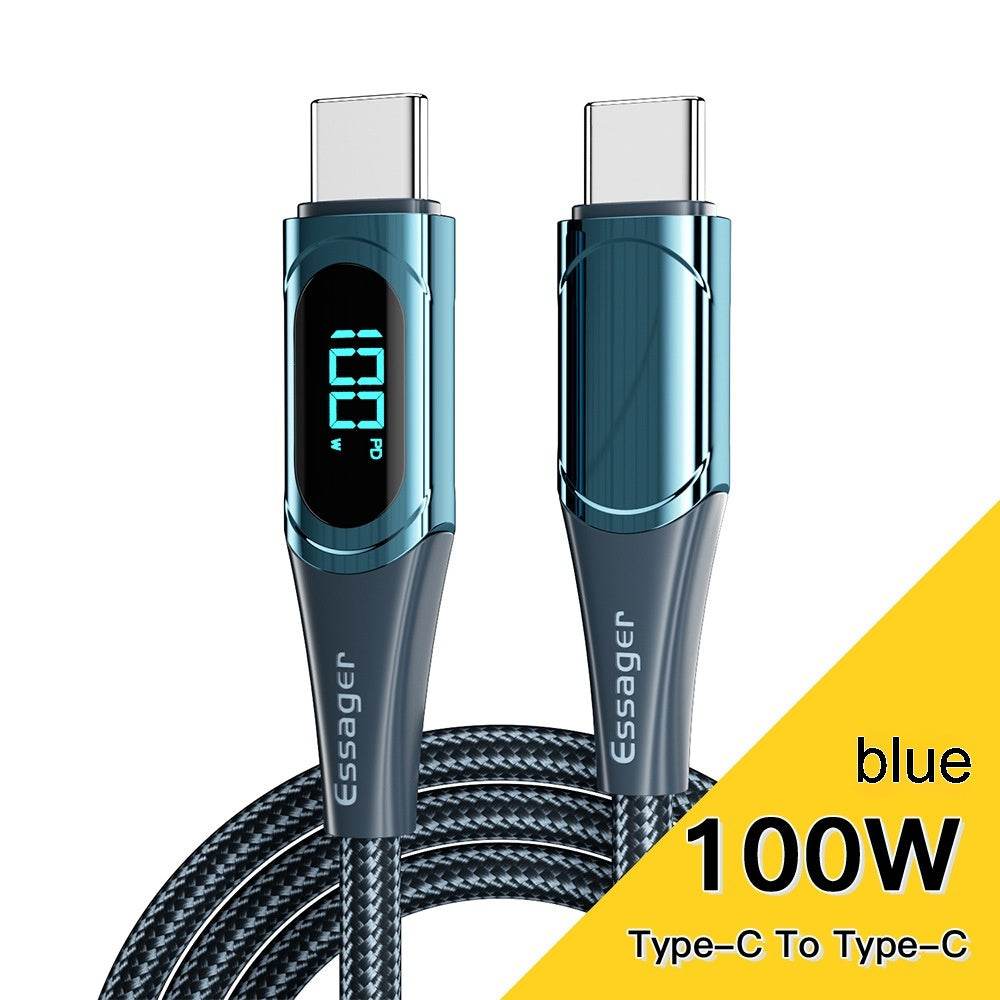 Fast Charge 100W Dual Type-c Super Fast Charge Data Cable - Meli Meli CDMX