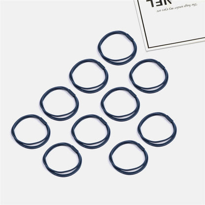Women's Simple Basic Elastic Hair Bands 10 pcs Set
