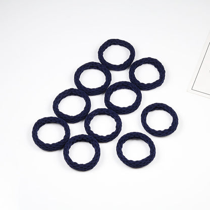 Women's Simple Basic Elastic Hair Bands 10 pcs Set