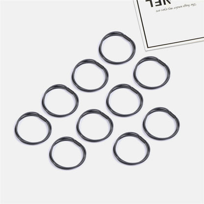 Women's Simple Basic Elastic Hair Bands 10 pcs Set