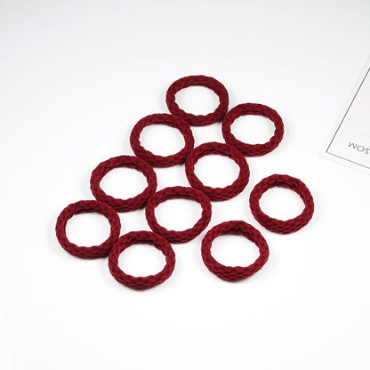 Women's Simple Basic Elastic Hair Bands 10 pcs Set
