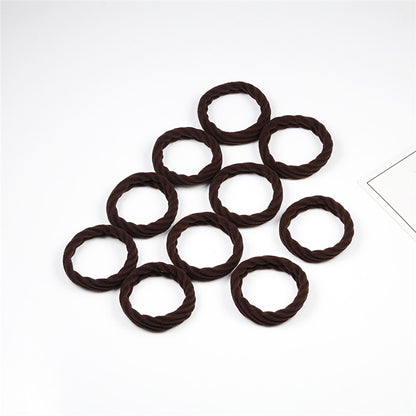 Women's Simple Basic Elastic Hair Bands 10 pcs Set