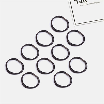 Women's Simple Basic Elastic Hair Bands 10 pcs Set