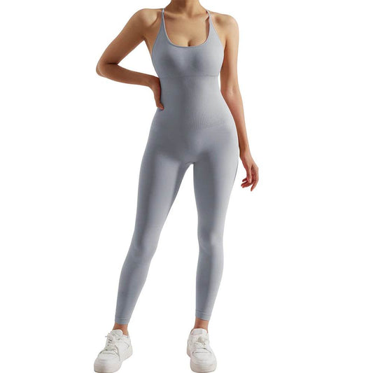 Bodycon Jumpsuit Women Full Seasons Casual Fitness Sporty Playsuit Sleeveless Slim Activewear All in One Jumpsuit Clothing Lady - Meli Meli CDMX