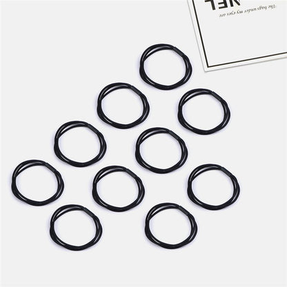 Women's Simple Basic Elastic Hair Bands 10 pcs Set