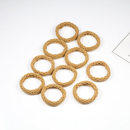 Women's Simple Basic Elastic Hair Bands 10 pcs Set