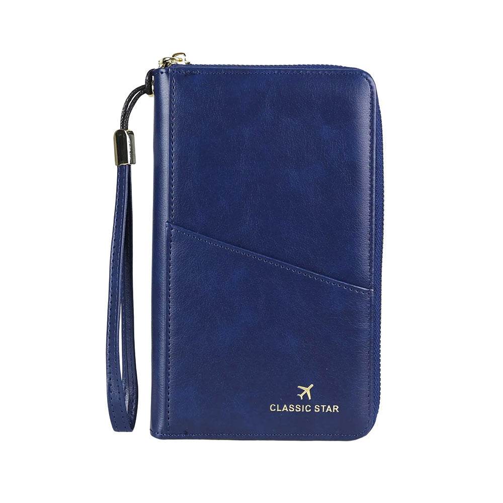 RFID Barrier Passport Holder Genuine Leather Wallet - Meli Meli CDMX