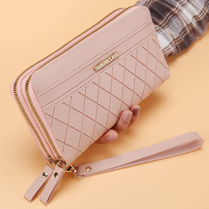 Women's Simple Double Zipper Multiple Card Slots Long Wallet - Meli Meli CDMX