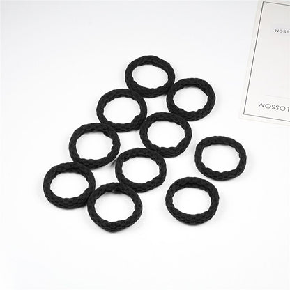 Women's Simple Basic Elastic Hair Bands 10 pcs Set