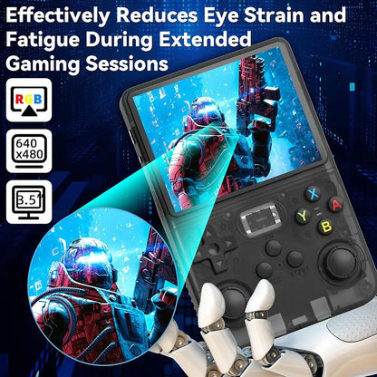 R36S Classic Retro Game Console with ARKOS System Video Games Single Card Portable Hand-held Gaming Console Kids Gift 3.5 Inch