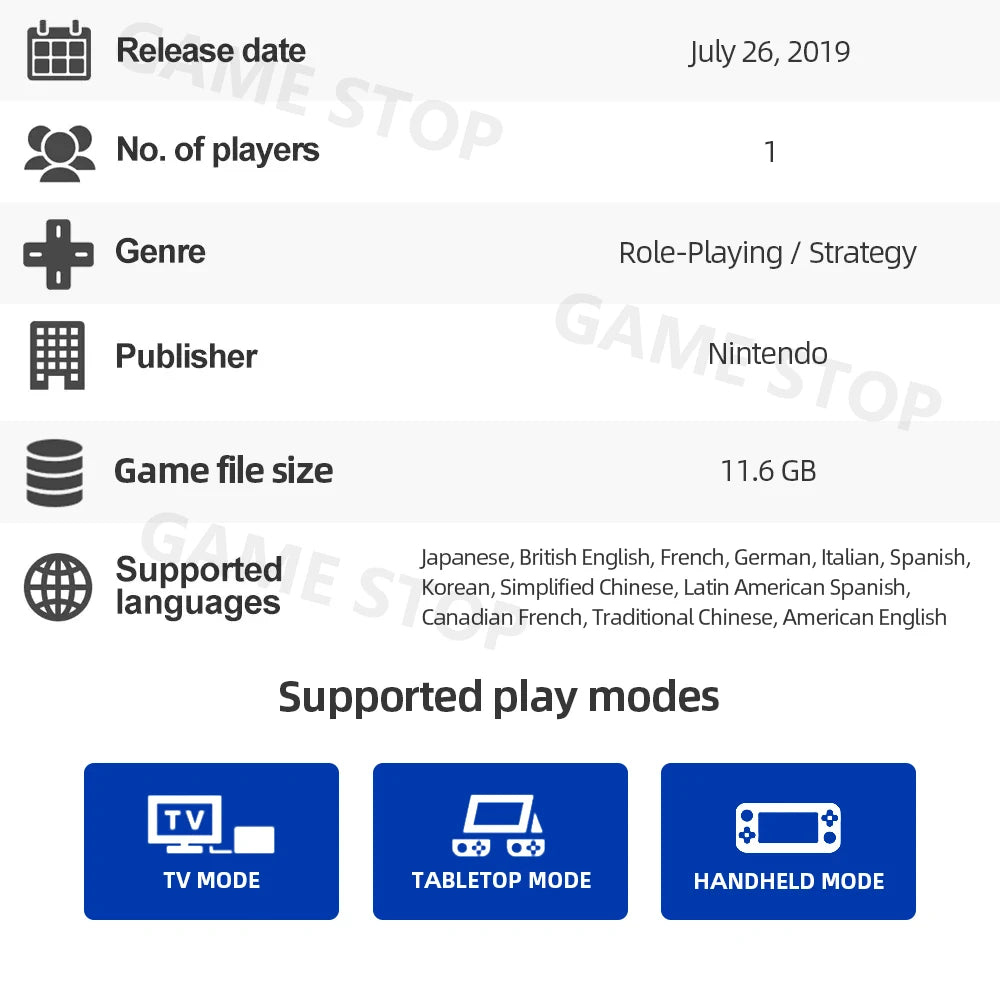 Nintendo Switch Game Deals - Fire Emblem : Three Houses - Stander Edition - Games Cartridge Physical Card TV Tabletop Handheld