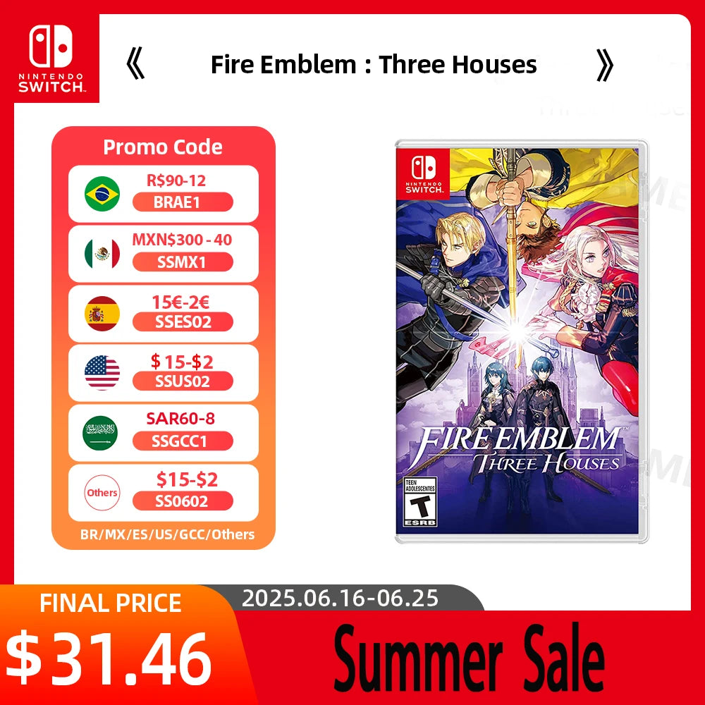 Nintendo Switch Game Deals - Fire Emblem : Three Houses - Stander Edition - Games Cartridge Physical Card TV Tabletop Handheld