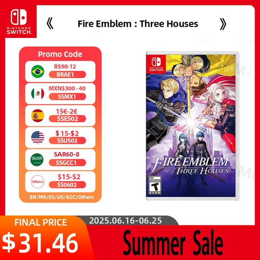 Nintendo Switch Game Deals - Fire Emblem : Three Houses - Stander Edition - Games Cartridge Physical Card TV Tabletop Handheld