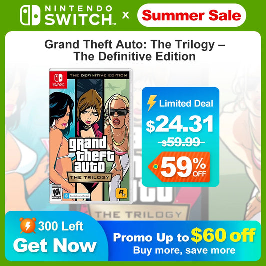Nintendo Switch Games Grand Theft Auto The Trilogy The Definitive Edition Official Physical Game Card GTA Game for Switch