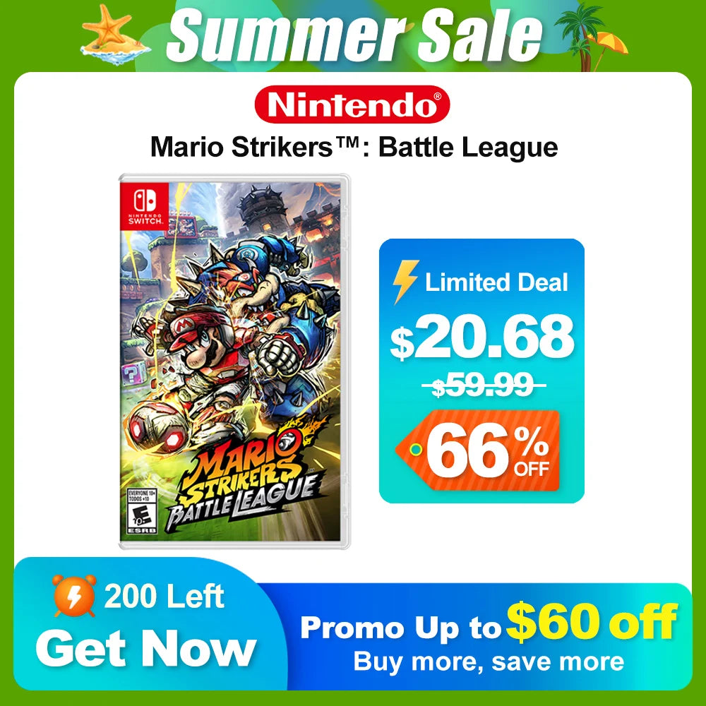 Mario Strikers Battle League Nintendo Switch Game Deals 100% Official Physical Game Card for Switch OLED Lite Game Console