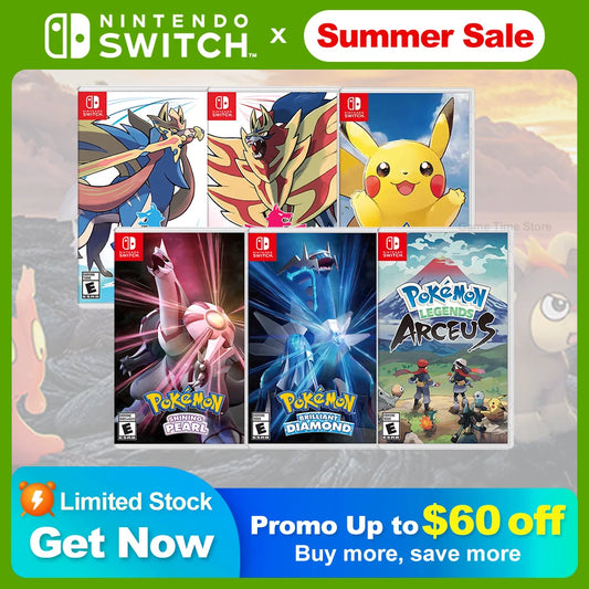 Pokémon Nintendo Switch Game Pokemon Pearl Diamond Sword Shield Pokémon Arceus Scarlet Violet Pikachu Lets Go Physical Game Card
