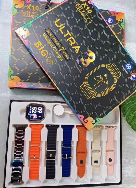 7+1 Smart Watch X10 Ultra 3 Sport Watch for men Women Bluetooth Phone Call SmartWatch DIY watch Faces Waterproof Smart Bracelet - Meli Meli CDMX