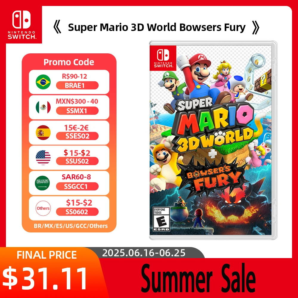 Nintendo Switch Game - Super Mario 3D World Bowsers Fury - 100% Official Original  Physical Game Card for Switch OLED Lite