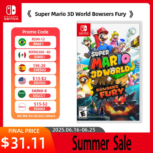 Nintendo Switch Game - Super Mario 3D World Bowsers Fury - 100% Official Original  Physical Game Card for Switch OLED Lite