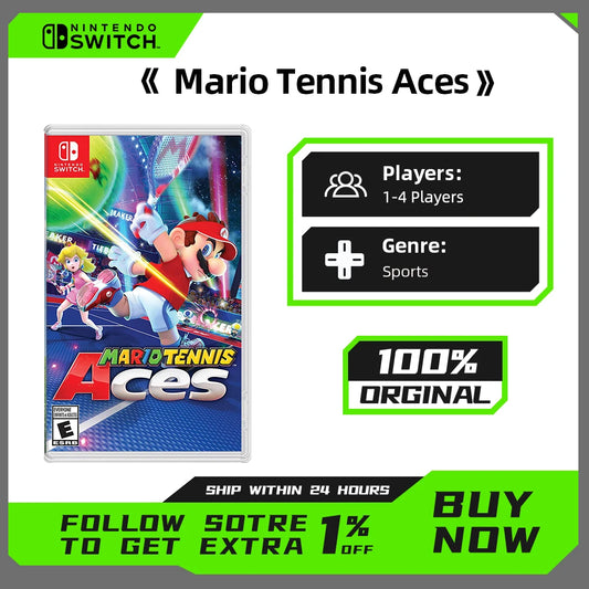 Mario Tennis Aces - Nintendo Switch Game Deals 100% Original Games Cartridge Physical Card support TV Tabletop Handheld Play