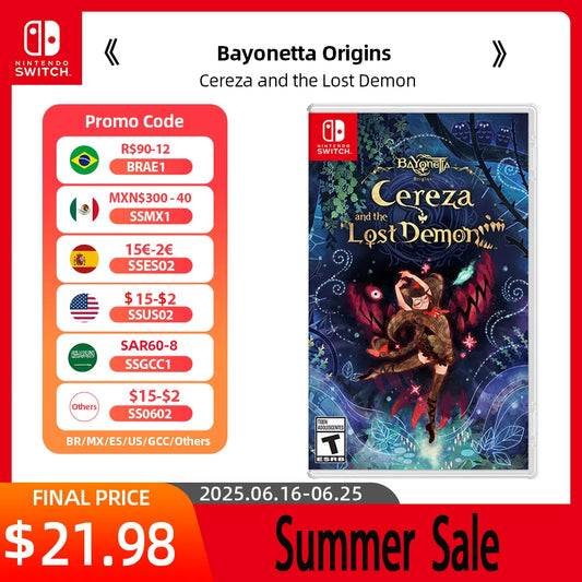 Nintendo Switch Games - Bayonetta Origins Cereza and the Lost Demon -  Support TV Tabletop and Palm Mode for Switch OLED Lite