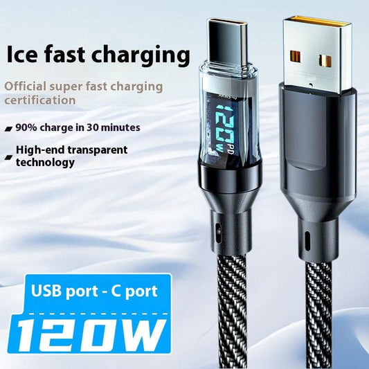 Typec Fully Compatible With Digital Display Super Fast Charge Data Cable - Meli Meli CDMX