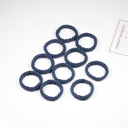 Women's Simple Basic Elastic Hair Bands 10 pcs Set
