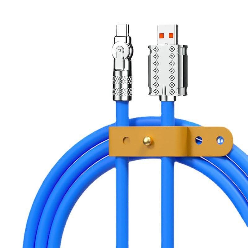 120W Rotating Bending Machine Passenger Data Cable Zinc Alloy 6A Fast Charge - Meli Meli CDMX