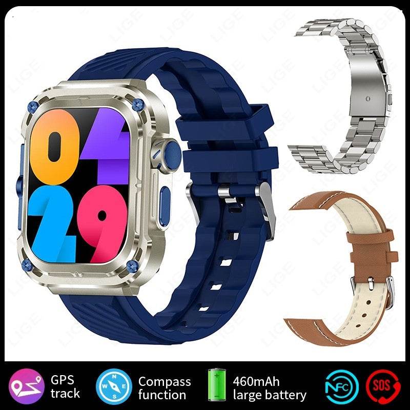 Multifunctional Large Screen Square Health Monitoring Outdoor Smart Watch - Meli Meli CDMX