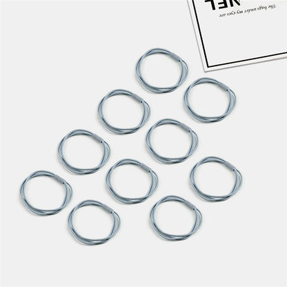 Women's Simple Basic Elastic Hair Bands 10 pcs Set